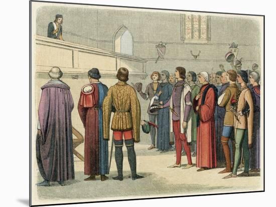 Richard III Invited to Accept the Crown by Buckingham at Baynards Castle-James Doyle-Mounted Art Print