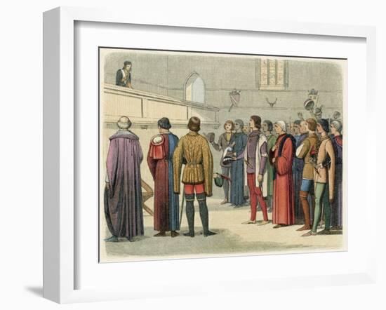 Richard III Invited to Accept the Crown by Buckingham at Baynards Castle-James Doyle-Framed Art Print