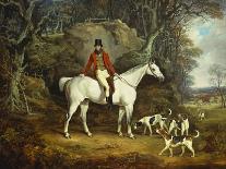 Viscount Rowland Hill on His Grey Hunter with the Shropshire Hunt-Richard Jones-Stretched Canvas