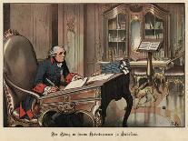 Frederick the Great of Prussia and His Favourite Horse-Richard Knoetel-Giclee Print