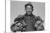 Richard Kobayashi, Farmer with Cabbages-Ansel Adams-Stretched Canvas