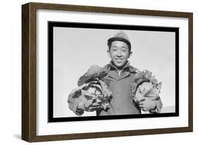 Richard Kobayashi, Framer with Cabbages-Ansel Adams-Framed Art Print