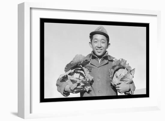 Richard Kobayashi, Framer with Cabbages-Ansel Adams-Framed Art Print