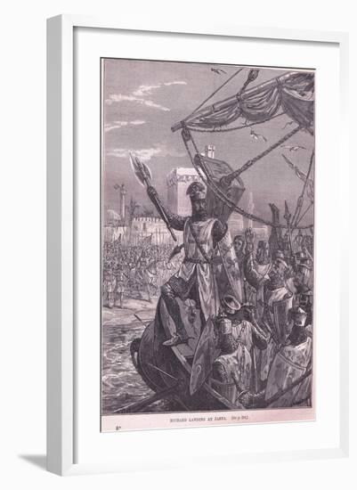 Richard Landing at Jaffa Ad 1192-Francois Edouard Zier-Framed Giclee Print