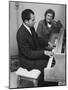 Richard M. Nixon Playing the Piano After He Voted in the California Elections-Ralph Crane-Mounted Photographic Print