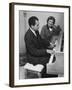 Richard M. Nixon Playing the Piano After He Voted in the California Elections-Ralph Crane-Framed Photographic Print