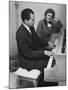 Richard M. Nixon Playing the Piano After He Voted in the California Elections-Ralph Crane-Mounted Photographic Print