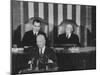 Richard M. Nixon, Sam Rayburn and Pres. Dwight D. Eisenhower During the Opening of Congress-Ed Clark-Mounted Photographic Print