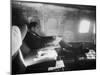 Richard M. Nixon Working on Board Plane-Hank Walker-Mounted Photographic Print