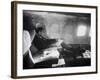 Richard M. Nixon Working on Board Plane-Hank Walker-Framed Photographic Print