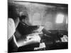 Richard M. Nixon Working on Board Plane-Hank Walker-Mounted Photographic Print