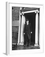 Richard Mulcahey Standing in the Doorway of the Fine Gael Headquarters-Tony Linck-Framed Premium Photographic Print