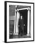 Richard Mulcahey Standing in the Doorway of the Fine Gael Headquarters-Tony Linck-Framed Premium Photographic Print