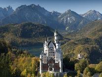 Romantic Neuschwanstein Castle and German Alps in Autumn, Southern Part of Romantic Road, Bavaria,-Richard Nebesky-Photographic Print
