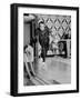 Richard Nixon Bowling at the White House Bowling Alley, 1970-null-Framed Photo