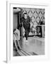 Richard Nixon Bowling at the White House Bowling Alley, 1970-null-Framed Photo