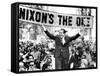 Richard Nixon, Delivering His the 'V' for Victory Sign-null-Framed Stretched Canvas