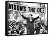 Richard Nixon, Delivering His the 'V' for Victory Sign-null-Framed Stretched Canvas