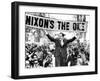 Richard Nixon, Delivering His the 'V' for Victory Sign-null-Framed Photo