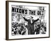 Richard Nixon, Delivering His the 'V' for Victory Sign-null-Framed Photo