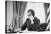 Richard Nixon on the Phone in the Oval Office, Ca. 1969-74-null-Stretched Canvas