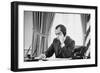 Richard Nixon on the Phone in the Oval Office, Ca. 1969-74-null-Framed Photo