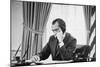 Richard Nixon on the Phone in the Oval Office, Ca. 1969-74-null-Mounted Photo