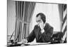 Richard Nixon on the Phone in the Oval Office, Ca. 1969-74-null-Mounted Photo