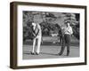 Richard Nixon Playing Golf with His Celebrity Friends Fred Macmurray and Bob Hope. Jan. 18 1970-null-Framed Photo