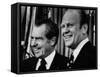 Richard Nixon with Vice President Designate Gerald Ford, at the White House, Washington, D.C., 1973-null-Framed Stretched Canvas