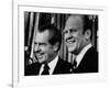 Richard Nixon with Vice President Designate Gerald Ford, at the White House, Washington, D.C., 1973-null-Framed Photo