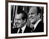 Richard Nixon with Vice President Designate Gerald Ford, at the White House, Washington, D.C., 1973-null-Framed Photo