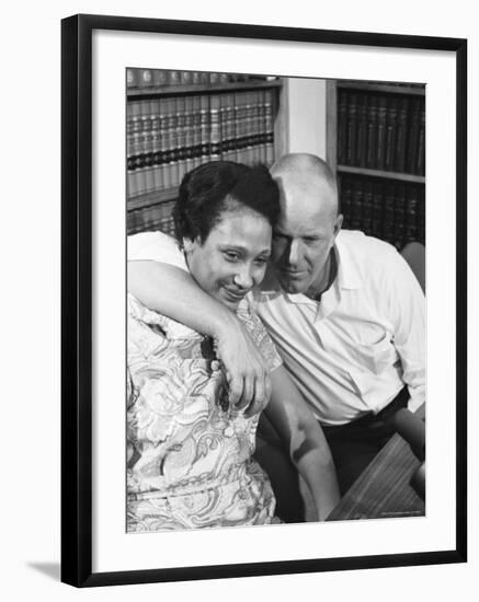 Richard P. Loving and Wife, After Supreme Court Rules That Inter Racial Marriage is Legal-Francis Miller-Framed Premium Photographic Print