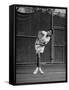 Richard "Pancho" Gonzales Playing in a Tennis Tournament-John Florea-Framed Stretched Canvas