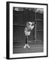 Richard "Pancho" Gonzales Playing in a Tennis Tournament-John Florea-Framed Premium Photographic Print