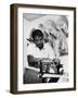 Richard 'Pancho' Gonzales Restringing a Tennis Racket in 1962-null-Framed Photo