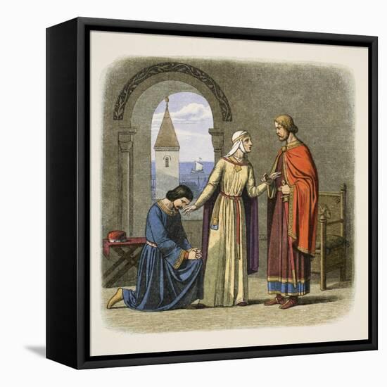 Richard Pardons His Brother John-James William Edmund Doyle-Framed Stretched Canvas