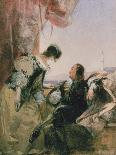 A Cavelier and his Lady on a Terrace, Genoa, 1826-Richard Parkes Bonington-Giclee Print