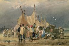 Cottages by a stream, c.1824-Richard Parkes Bonington-Giclee Print