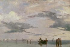 The lagoon of Venice-Richard Parkes Bonington-Giclee Print