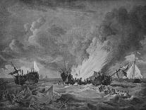 British Fleet Defending Gibraltar-Richard Paton-Giclee Print