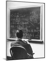 Richard Schafer, an Expert in the Field of Non Associative Algebras, Studying Complicated Formulas-Alfred Eisenstaedt-Mounted Premium Photographic Print