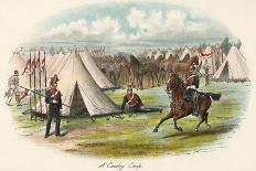 A Military Cavalry Camp-Richard Simkin-Art Print