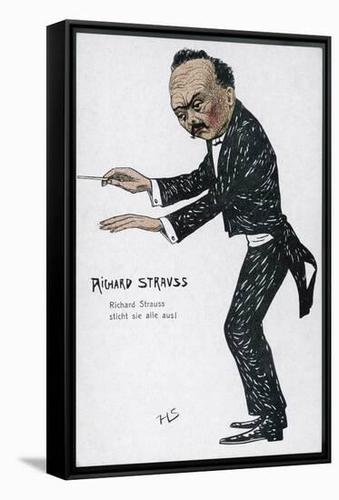 Richard Strauss German Musician Conducting-null-Framed Stretched Canvas