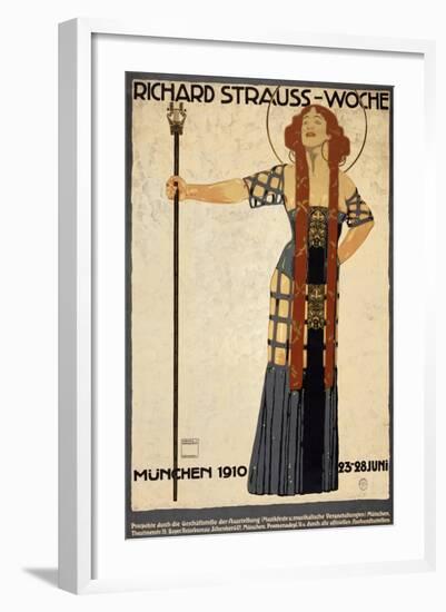 Richard Strauss Music Festival, circa 1910-Ludwig Hohlwein-Framed Art Print