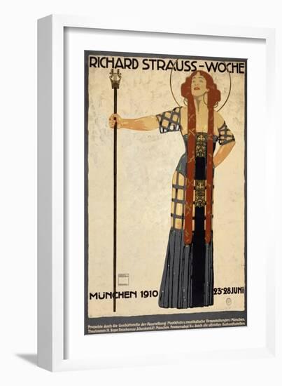 Richard Strauss Music Festival, circa 1910-Ludwig Hohlwein-Framed Art Print