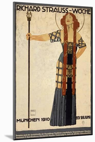 Richard Strauss Music Festival, circa 1910-Ludwig Hohlwein-Mounted Art Print