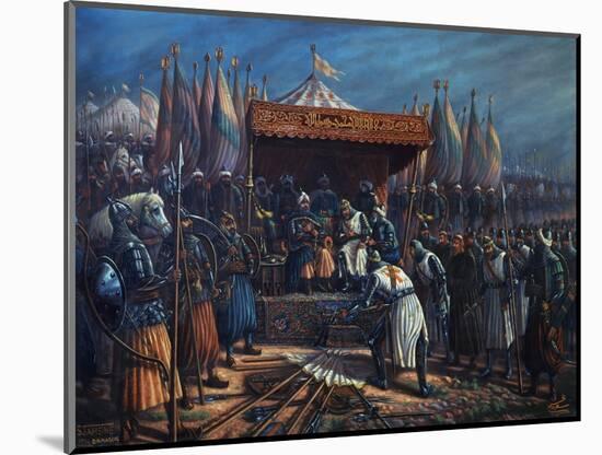 Richard the Lionheart, 1157-99 King of England, Surrendering to Saladin-Tahssin-Mounted Giclee Print