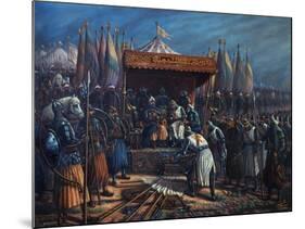 Richard the Lionheart, 1157-99 King of England, Surrendering to Saladin-Tahssin-Mounted Giclee Print