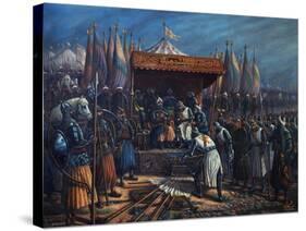 Richard the Lionheart, 1157-99 King of England, Surrendering to Saladin-Tahssin-Stretched Canvas